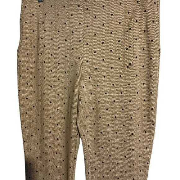 Chico's Ladies Pants Brn/Blk Polka Dot SZ=6 Stretch Waist Inseam=27 Rayon Blend - Picture 4 of 4